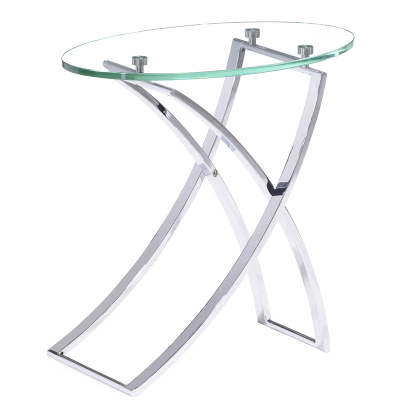 Mcfadden Glass Top End Table