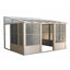 Gazebo Penguin Florence 3 m x 3,6 m, toit en polycarbonate, fixation murale - Sable-90556784-17652019