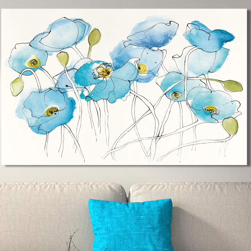 « black line pop iii aquarelle », reproduction de peinture à l’aquarelle sur toile tendue, H 24 po x l 40 po
