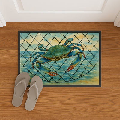 Paillasson crabe dans le filet