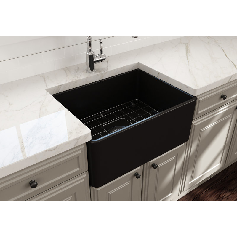 24'' L Kitchen Sink, Matte Black