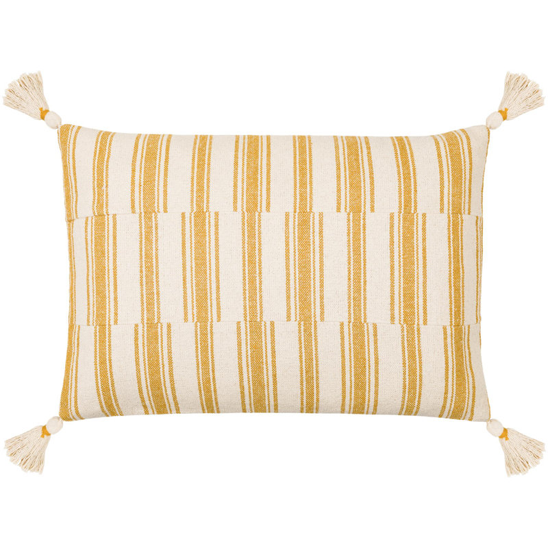 Robbia Tassels Cotton Throw Pillow, Down