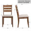 Chaise de salle à manger moderne en bois de 17 po de large avec siège rembourré-2134278588-2134278582