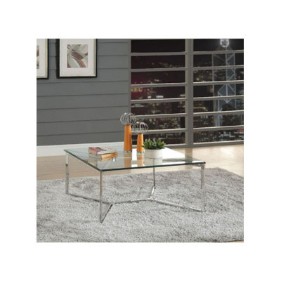 Alecea Glass Top End Table