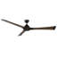 72" Woody 3 - Blade Outdoor Smart Propeller Ceiling Fan with Light Kit Included-48482666-100708472-100708470