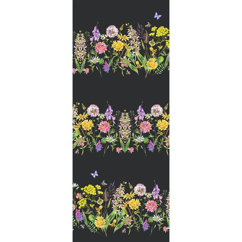 Bordure florale pelez et collez, L 120 po x l 48 po
