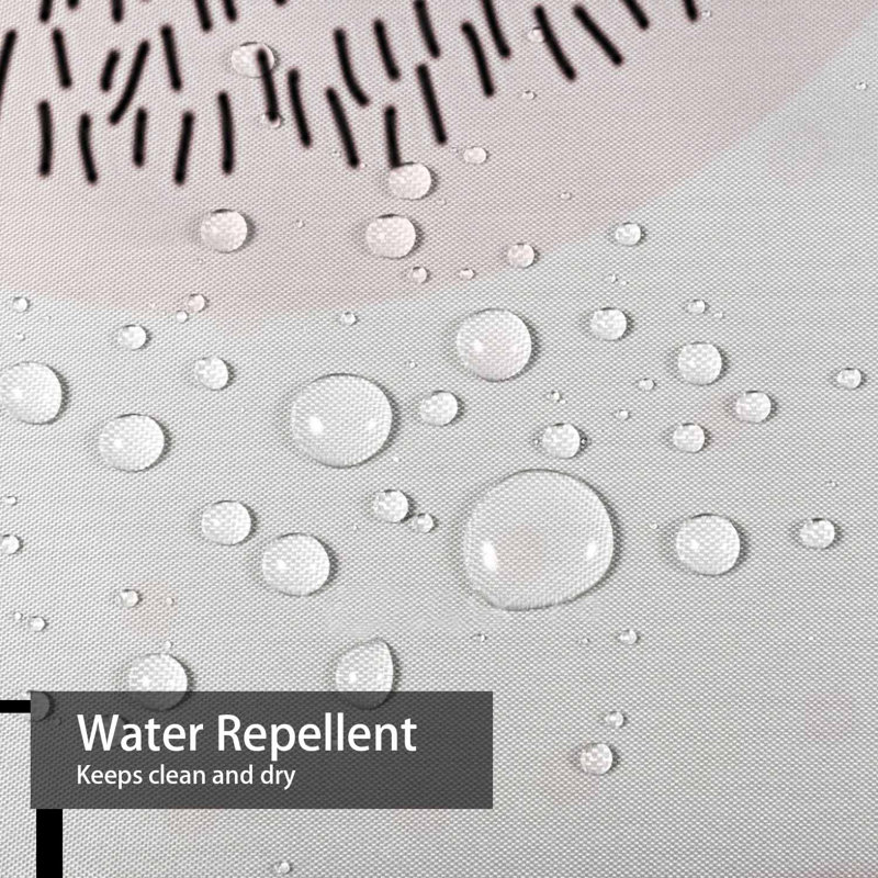 Rideau de douche mignon avec 12 crochets, L 72 po x l 78 po