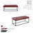 Holtman Faux Leather Bench with Metal Legs-471950982