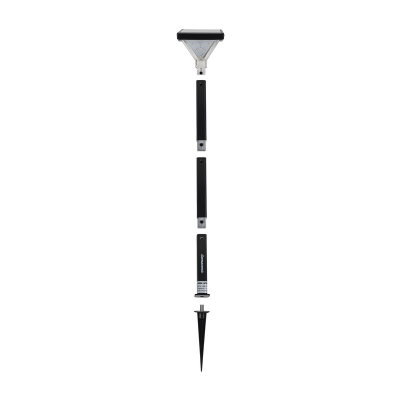 Luxor Black Aluminum Solar LED Pathway Lights - 2 Pack