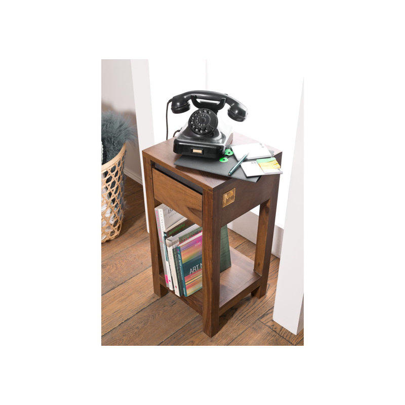 Sydney Solid Wood End Table, Unique noble