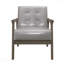 Chaise décorative - Siège capitonné à capitonnage capitonné gris de style Mid-Century