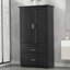 Armoire de rangement haute pour salle de bain, armoire avec deux portes
