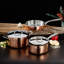 Ensemble de batterie de cuisine en cuivre poli de grande taille 5 pièces BergHOFF, non martelé