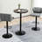 Rustic Industrial Bistro Table - 42" H With Wood Grain And Metal Base For Different Areas Style Bar Top Matte Black Structure