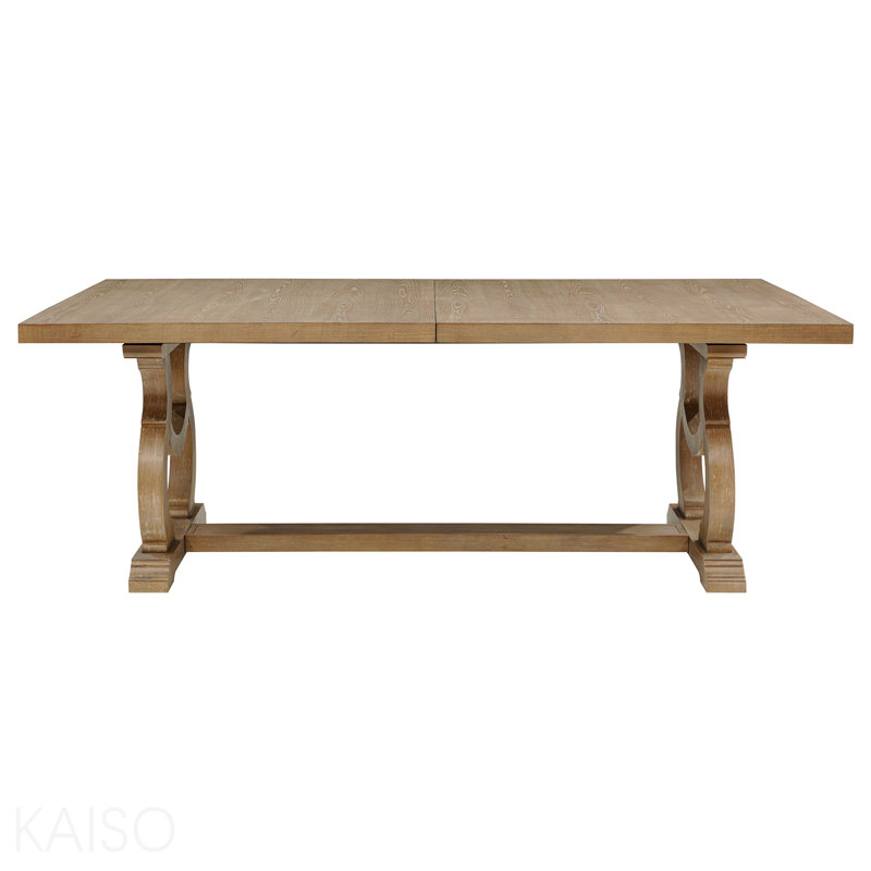 Brown Trestle Rectangular Dining Table
