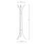 Sparta Steel Freestanding 9 - Hook Coat Rack-2075359098
