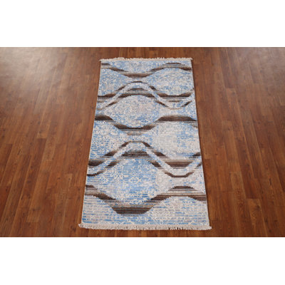 Striped Modern Abstract Oriental Rug 3x5