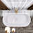 59" Glossy White Acrylic Freestanding Soaking Bathtub