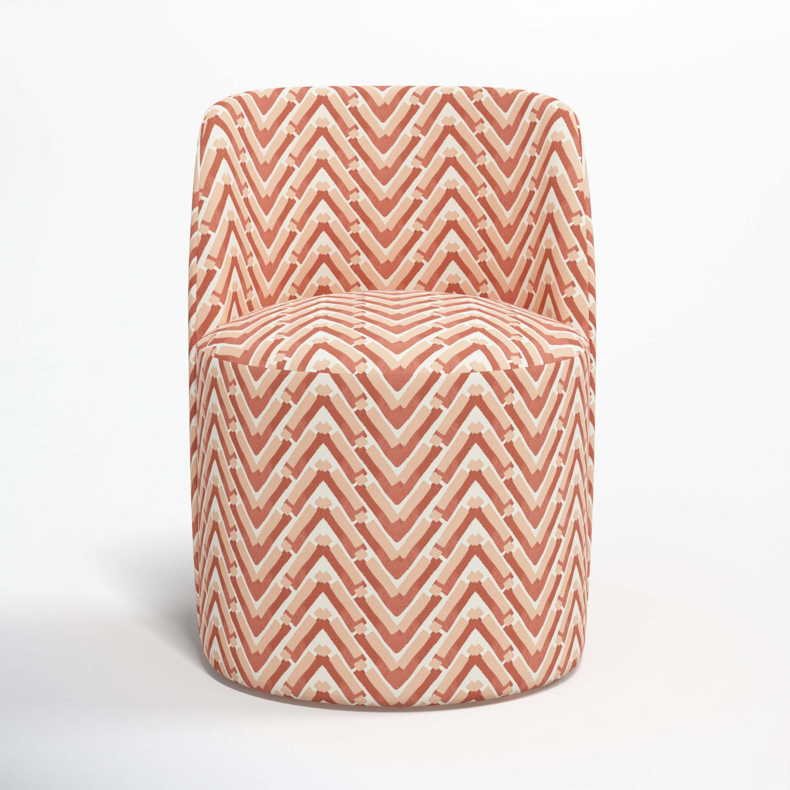 Begonia Dining Chair, Stroke Peach Chevron