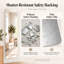Miroir mural pleine longueur sans cadre de 60 po x 15 po de hauteur, verre argenté HD de 5 mm avec dos de sécurité incassable et coins arrondis-1523347030