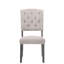 Chaise d'appoint en lin beige et gris 2 - Confortable, avec pieds et lin, élégant, stable
