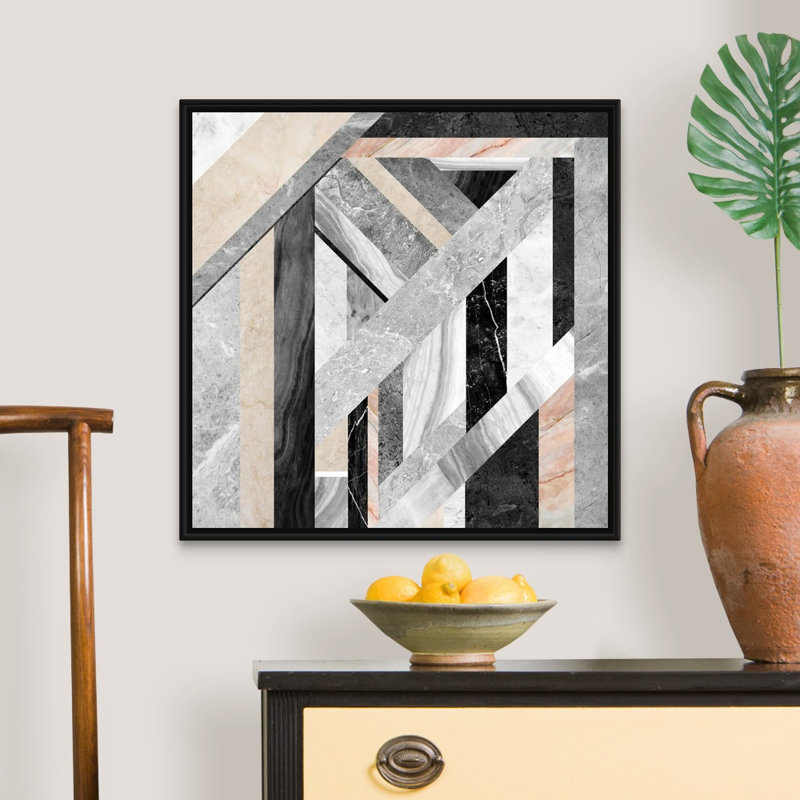 « Paradoxe II », reproduction d’art sur toile, H 26 po x l 26 po x P 1,75 po, Cadre noir