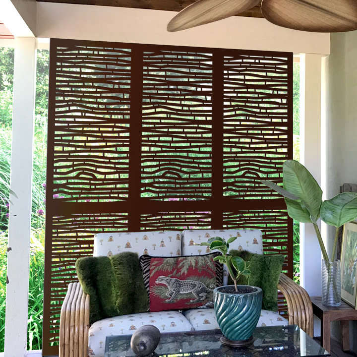 Modinex Espresso Decorative Composite Screen Panel, 2' x 4'