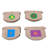Red Barrel Studio Handmade Natural Jute Fabric Round Shaped Set Of 4 Multi-Purpose Storage Bags With 'Four Season' Chinese Calligraphy Design-1753394777