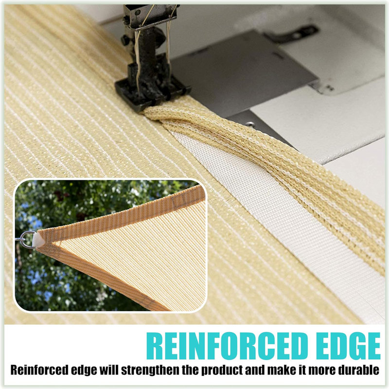 14 ft. x 20 ft. Brown Rectangle Sun Shade Sail with Hardware Kit