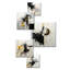 Beige et noir «Divine Simplicity I», ensemble de 5 peintures murales abstraites