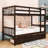 Rubber Wood Bunk Bed With Two Drawers-1326216427-1326216438