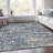 Machine Washable Indoor/Outdoor Xhevrie Denim Rug-474386087
