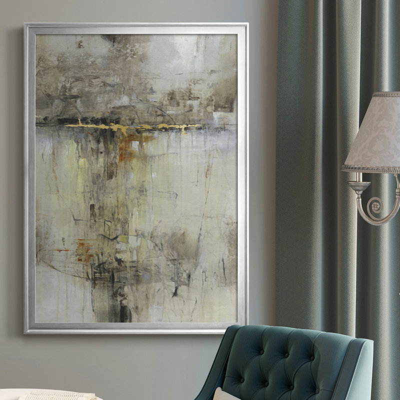 Cross Over II - reproduction d'art sur toile, H 24,5 po x l 18,5 po, Impression encadrée, Argent argent