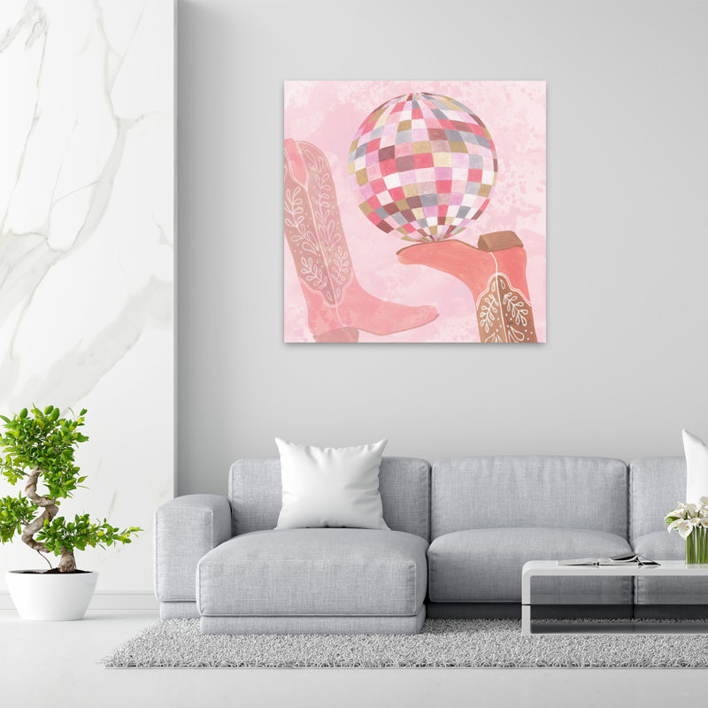 Disco Cowgirl Iv, art contemporain, H 48 po x l 48 po