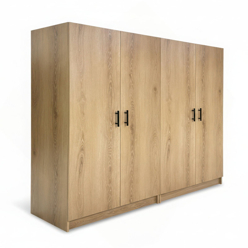 Armoire de rangement polyvalente Modex (ensemble de 2 pièces), Chêne