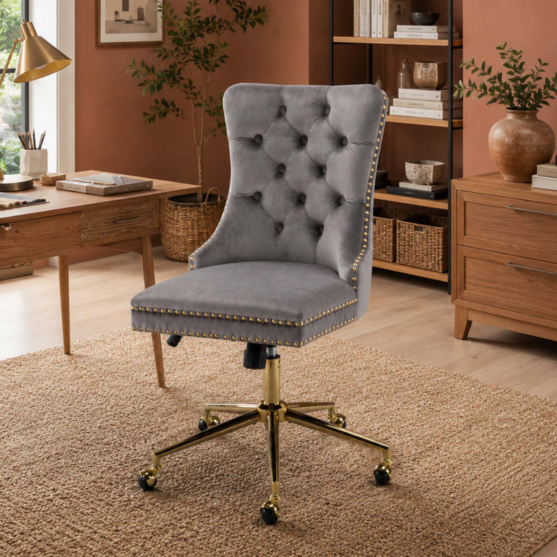 Chaise de bureau Curtrina, Gris