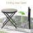 Folding Patio Side Table with Tempered Glass Tabletop