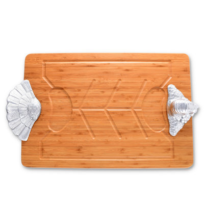 Arthur Court Designs Game Birds Turkey Bamboo Carving Board