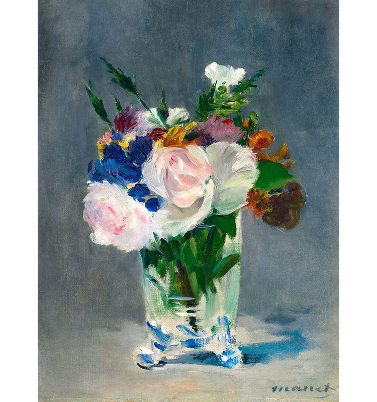 Art sur toile tendue, "Darby Home Co Manet", "Gallery in Fleurs", H 36 po x l 28 po