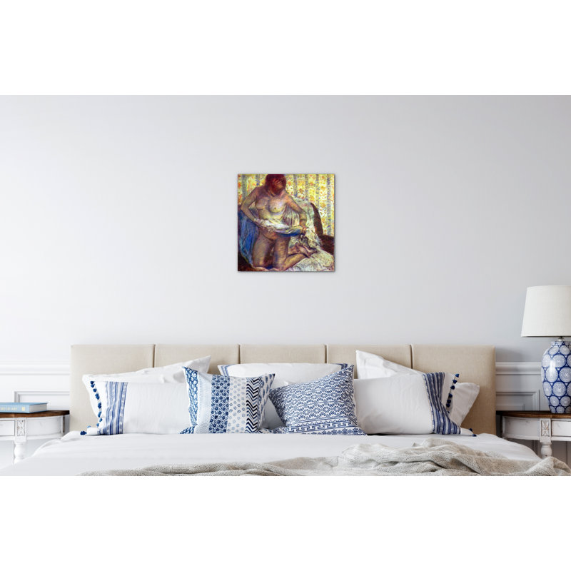 Nude Woman by Degas Edgar 58x58 Cm Frameless Panel Lightweight Ready to Hang, MetalArt Materic