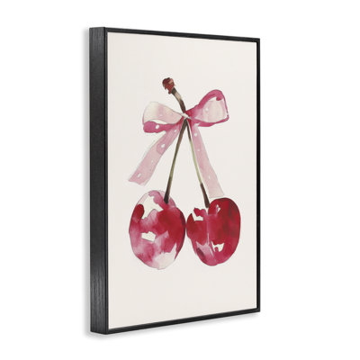 Mod Mod Cherries Tied in Bow, estampe numérique, design par LSR Creative Studio