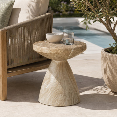 Tables de bout d'extérieur en faux ciment Cement