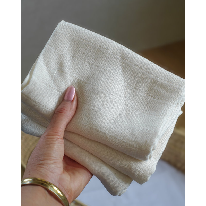 Burch Cotton Blend Swaddle, Unbleached
