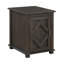 Table de chevet rustique traditionnelle avec tablette de rangement réglable, finition en bois durable pour les meubles de salon