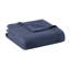 Couverture légère et respirante en coton indigo à tissage gaufré (taille simple).-79727694-79727699