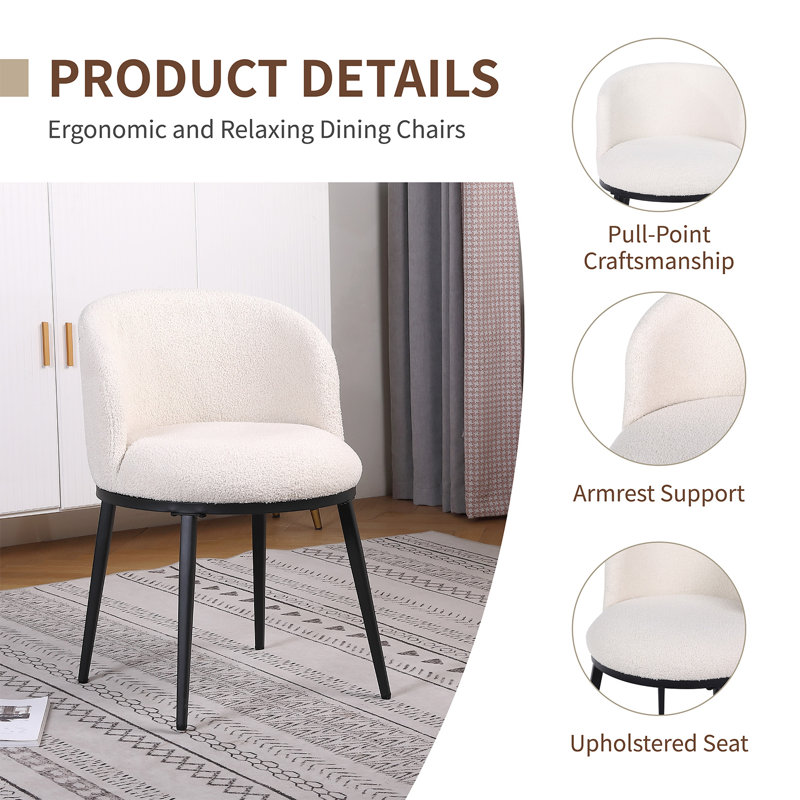 47.5cm H Velvet Upholstered Metal Spindle Side Chair in Brown