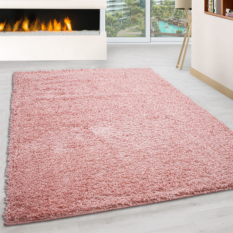 Adavia Shaggy Pink Rug, Rectangle 140 x 200cm