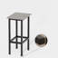 Ensemble de table de bar avec 2 tabourets de bar, gris, l 23,62 po x P 23,62 po x H 35,43 po