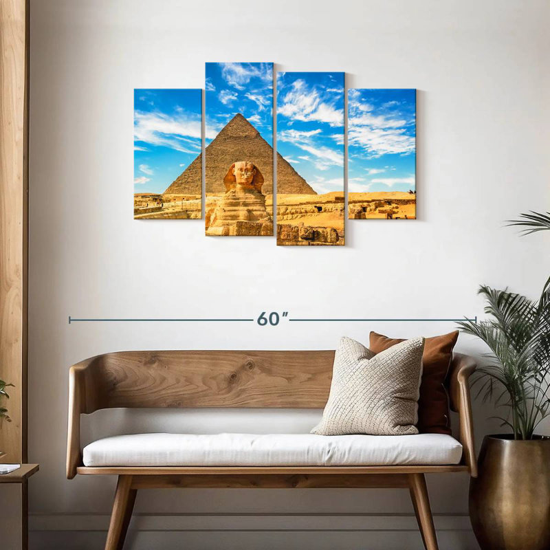 Sphinx et pyramide Adella, H 27 po x l 43 po