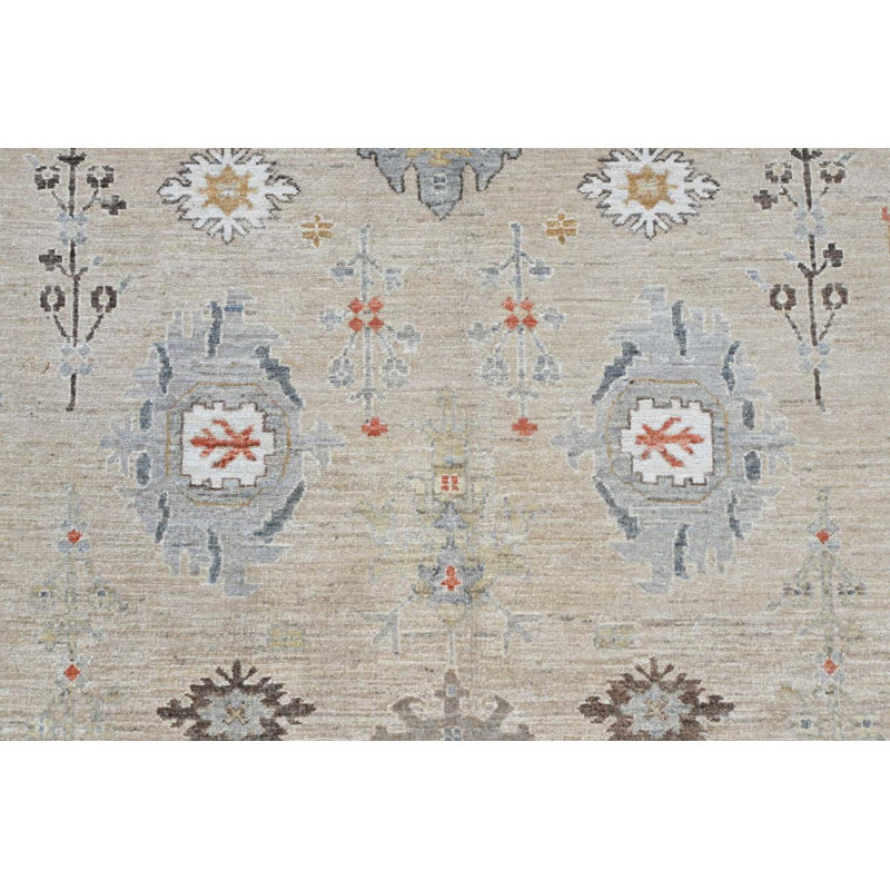 Oushak Collection, Transitional One-of-a-Kind Rectangle 9'11" X 13'9" Hand Knotted Area Rug